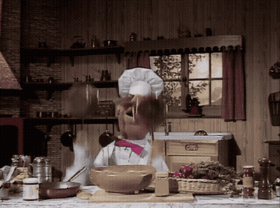 Chef With Bowl Of Cheese GIF