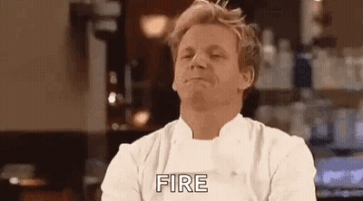 Chef With Fire On Chest GIF