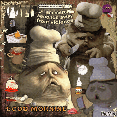 Chef With Knife Good Morning GIF