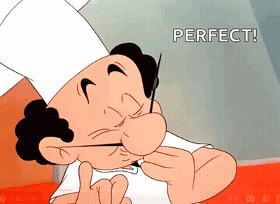 Chef With Perfect Above GIF
