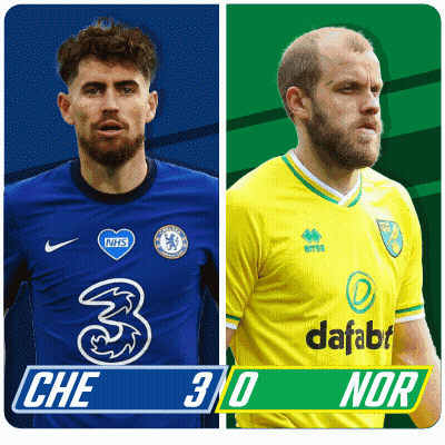 Chelsea And Norwich Soccer Players On Scoreboard GIF