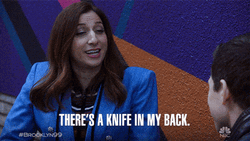 Chelsea Peretti Betrayal Knife In My Back GIF