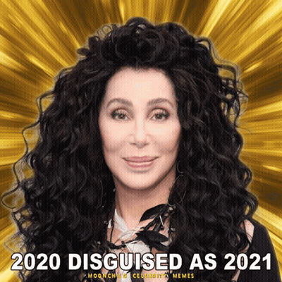 Cher 2020 Disguised As 2021 GIF