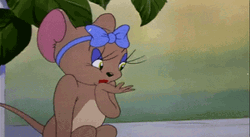 Cherrie Mouse Flirty Flying Kiss GIF