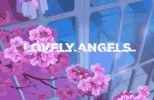Cherry Blossoms Sakura Pink Flowers Lovely Angels Glitch GIF