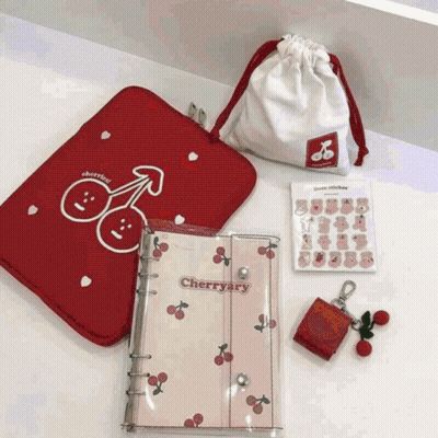 Cherryary Notebook And Other Cherry Items GIF