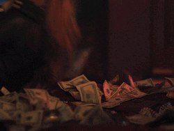 Cheryl And Toni Of Riverdale Lying In Money GIF