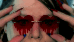 Cherylyn Barnes Flaunting Her Red Eyes GIF