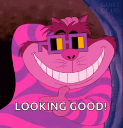 Cheshire Cat Looking Good GIF