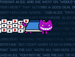 Cheshire Cat Pixel Deck Cards GIF