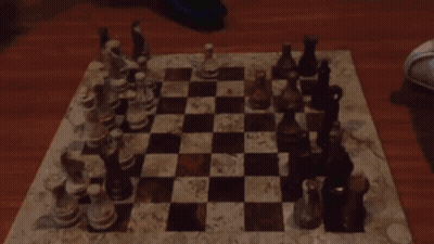 Chess Board With Smoke GIF