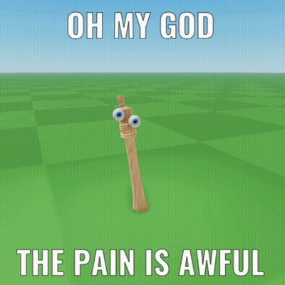 Chess Piece With Googly Eyes Says Oh My God The Pain Is Awful GIF