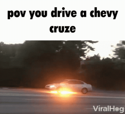 Chevy Cruze Driving Down Road GIF