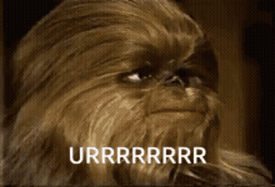 Chewbacca Close Up With Urrrrrr GIF