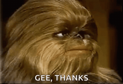 Chewbacca From Star Wars Is Giving A Thumbs Up And Saying Gee Thanks . GIF