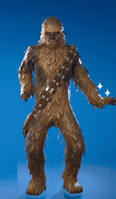 Chewbacca Holding Crescent Moon GIF