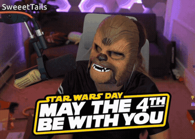 Chewbacca Mask May The 4Th Be With You GIF