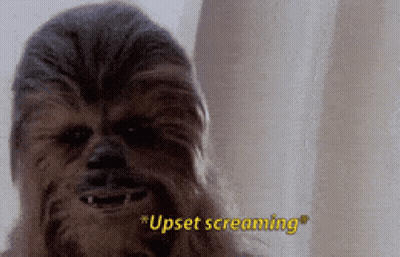 Chewbacca Screaming Upset GIF