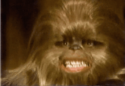 Chewbacca Smiling Close Up GIF