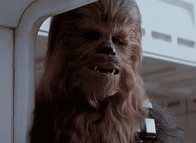 Chewbacca Standing Next To Wall GIF