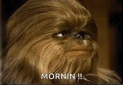 Chewbacca With Mornin Text GIF