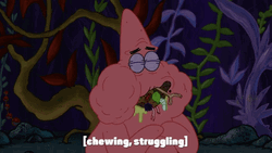 Chewing Patrick Star Struggle Bus GIF
