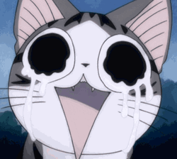 Chi's Sweet Home Happy Crying Cat  GIF