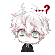 Chibi Boy With White Hair And Green Eyes Questioning Sticker