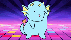 Chibi Dinosaur In The Dance Floor Excited Dance GIF