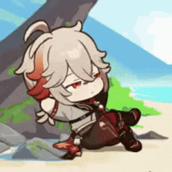 Chibi Kaedehara Kazuha GIF