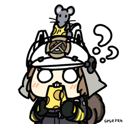 Chibi Shaw Arknights Having Cheese GIF