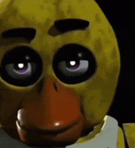 Chica The Chicken From Five Nights At Freddy 'S With Purple Eyes GIF