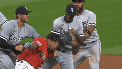 Chicago Baseball Players Fighting GIF