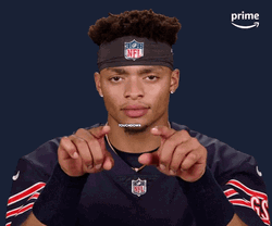 Chicago Bear Justin Fields Finger Touch Down GIF