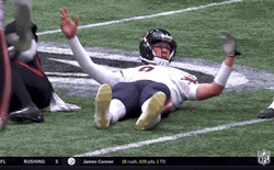 Chicago Bear Player Lying Down At Field GIF