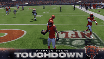 Chicago Bears Football Game On Screen GIF