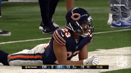 Chicago Bears Player Lying Down GIF