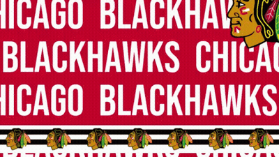 Chicago Blackhawks Banner With Striped Background GIF