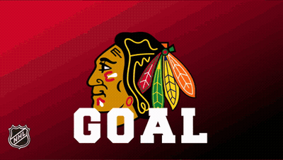 Chicago Blackhawks Logo With Goal GIF