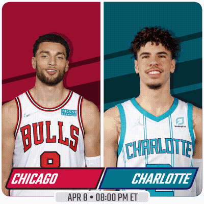 Chicago Bulls And Charlotte Hornets Basketball Players GIF
