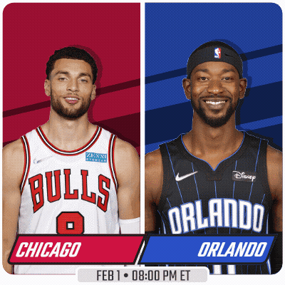 Chicago Bulls Vs Orlando Magic February 1 8 PM ET GIF