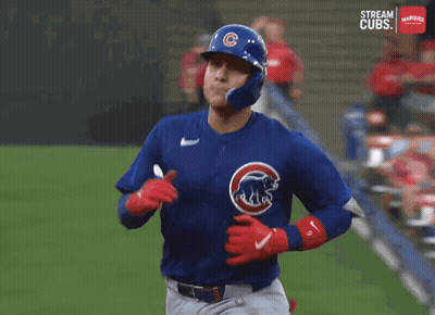 Chicago Cubs Baseball Player Running On Field GIF