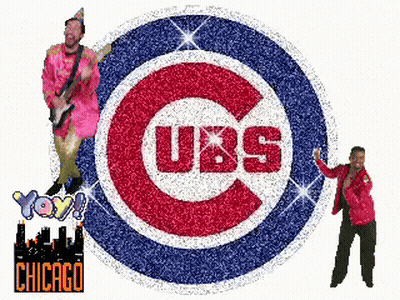 Chicago Cubs Logo With Clown And Man GIF