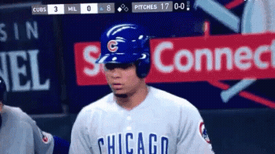 Chicago Cubs Player With Connect Sign GIF