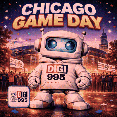 Chicago Game Day Robot Advertisement GIF