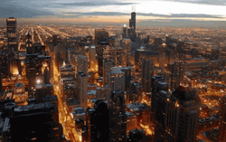 Chicago Night Lights GIF