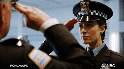 Chicago Police Officer Saluting GIF