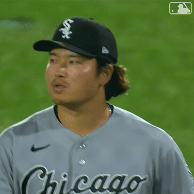 Chicago White Sox Player Standing With Eyes Closed GIF