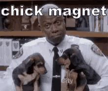 Chick Magnet Raymond Holt Puppies Meme