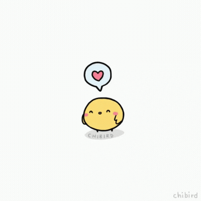 Chick With Heart Speech Bubble You Are Loved GIF